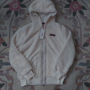 Vineyard Vines Girls Teddy fleece hooded bomber jacket, NWT, size XL